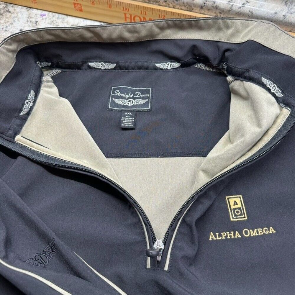 Straight Down Performance Golf Black Quarter Zip … - image 5